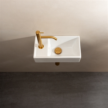 Lille Håndvask Strato Mini til væg med vandhave til venstre